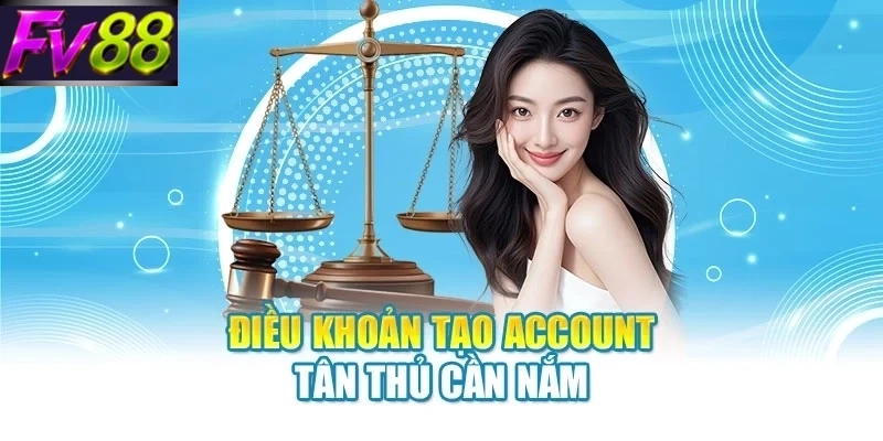 Điều khoản tạo account tân thủ cần nắm